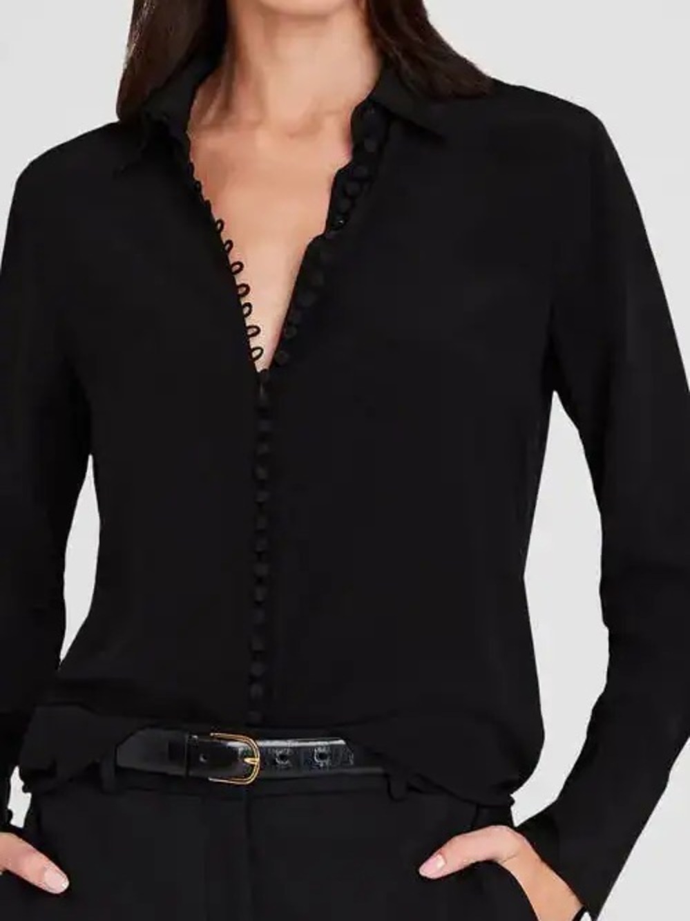 Club Monaco 100% Helek Silk Button Down